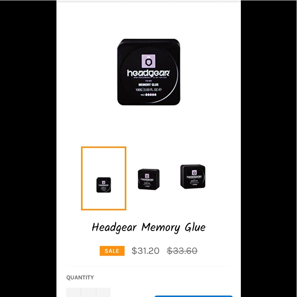 Headgear memory glue‎ hair gel. NWT